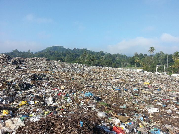 A municipal solid waste site in Sri Lanka